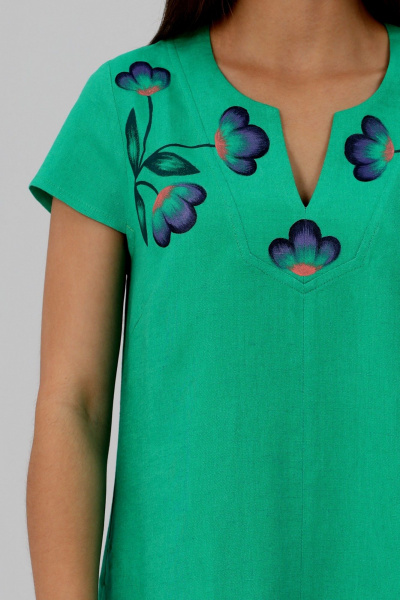 Платье Полинушка 417р ярко-зелёный - фото 7