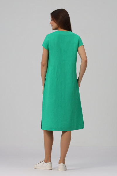 Платье Полинушка 417р ярко-зелёный - фото 4