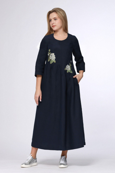 Платье Полинушка 437/2 темно-синий  - фото 1