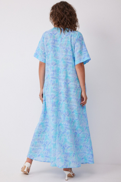 Платье BegiModa 1045 голубой_фиолет - фото 8