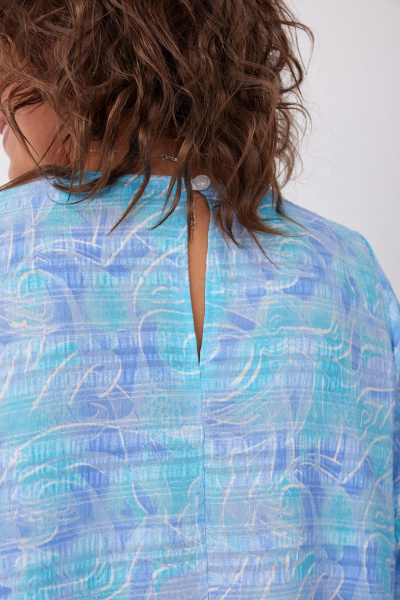 Платье BegiModa 1045 голубой_фиолет - фото 7