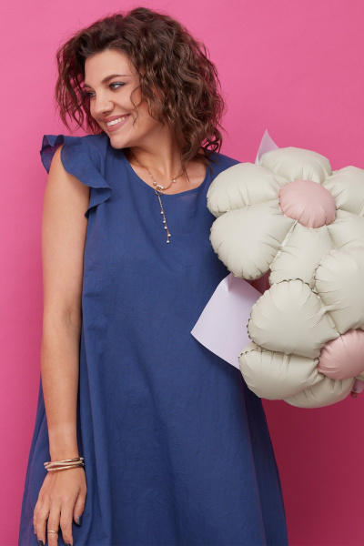 Платье BegiModa 1046 синий - фото 31