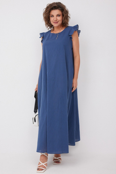 Платье BegiModa 1046 синий - фото 22