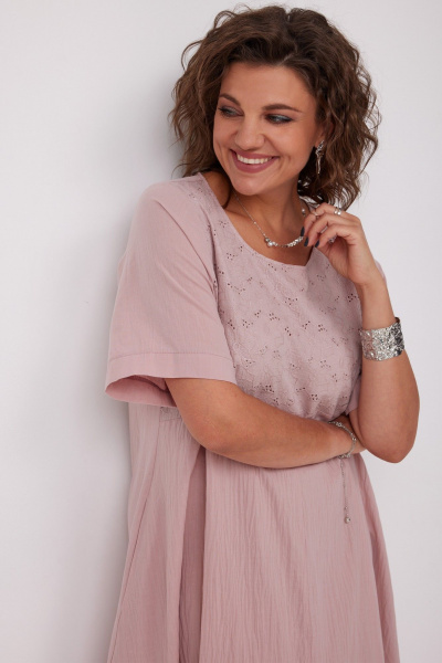 Платье BegiModa 1049 пыльная_роза - фото 16
