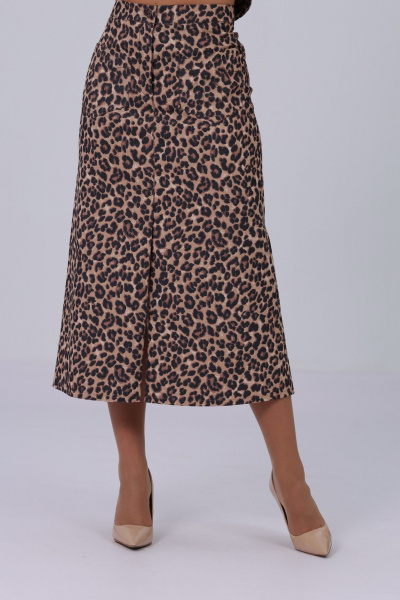 Юбка Полинушка 541Л мелкий леопард - фото 4