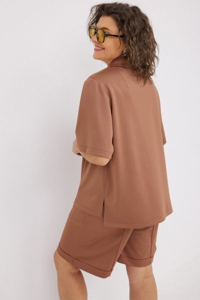 Блуза, шорты BegiModa 3092 терракот - фото 13