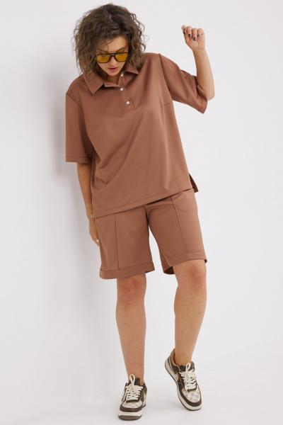Блуза, шорты BegiModa 3092 терракот - фото 10
