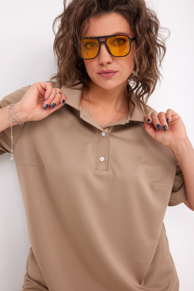 Блуза, шорты BegiModa 3092 визон - фото 6