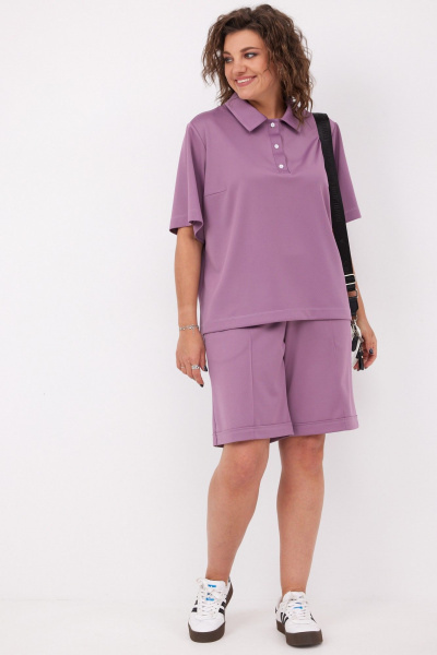 Блуза, шорты BegiModa 3092 виноград - фото 4