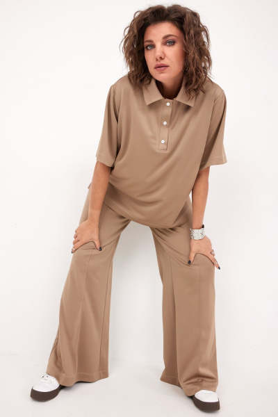 Блуза, брюки BegiModa 3094 визон - фото 1