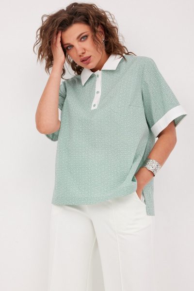 Блуза BegiModa 4126 шалфей - фото 4