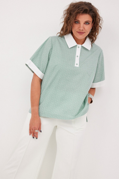 Блуза BegiModa 4126 шалфей - фото 1