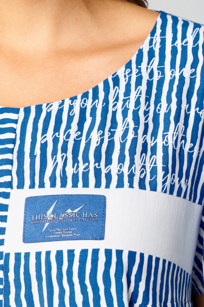 Платье Мишель стиль 1281 сине-белый - фото 13