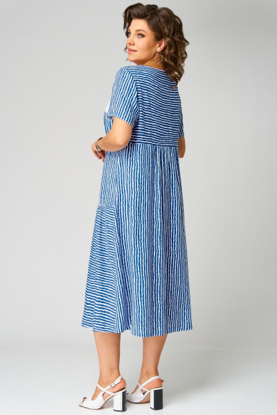 Платье Мишель стиль 1281 сине-белый - фото 10