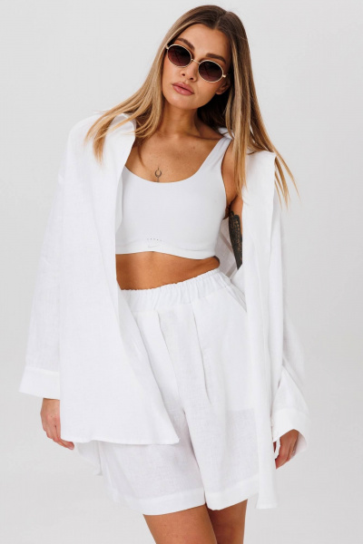 Рубашка, шорты AMIE by Ma Сherie 8004 белый - фото 22