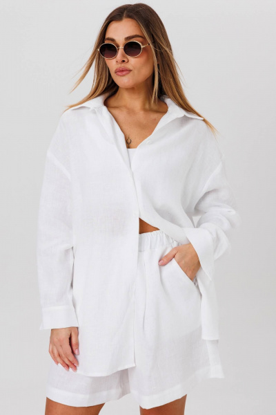 Рубашка, шорты AMIE by Ma Сherie 8004 белый - фото 1