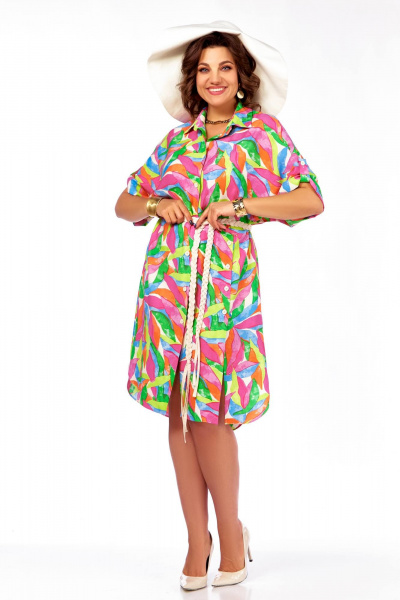 Платье Ольга Стиль С-927 мультиколор - фото 8