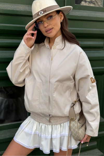 Куртка PRATA wear S033 бежевый - фото 3