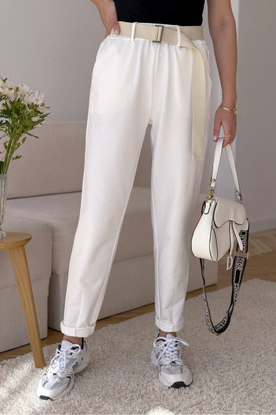 Брюки PRATA wear S034 молочный - фото 7