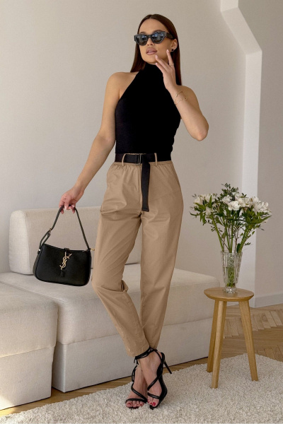 Брюки PRATA wear S035 коричневый - фото 3