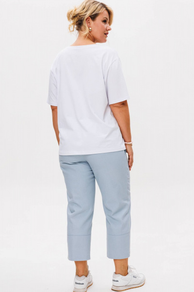 Брюки, футболка Anastasia 1212 белый/светло-серый - фото 7