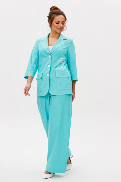 Брюки, жакет Mubliz 260 голубой - фото 13