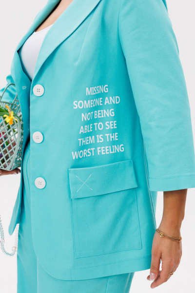 Брюки, жакет Mubliz 260 голубой - фото 7