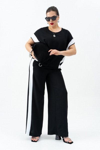 Блуза, брюки Andina 963 черн/белый - фото 15