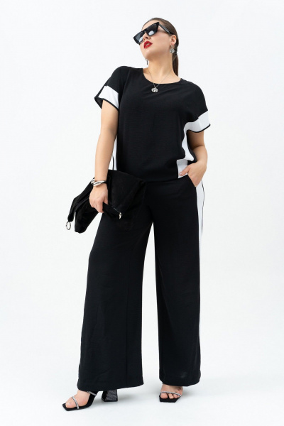 Блуза, брюки Andina 963 черн/белый - фото 13