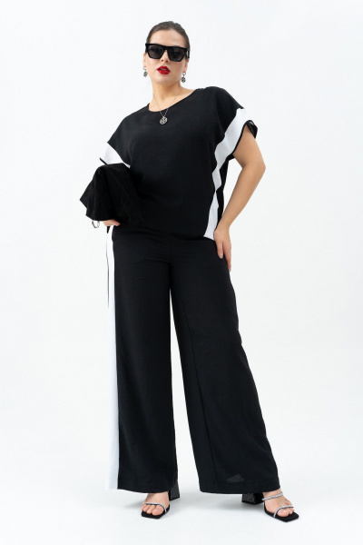 Блуза, брюки Andina 963 черн/белый - фото 11