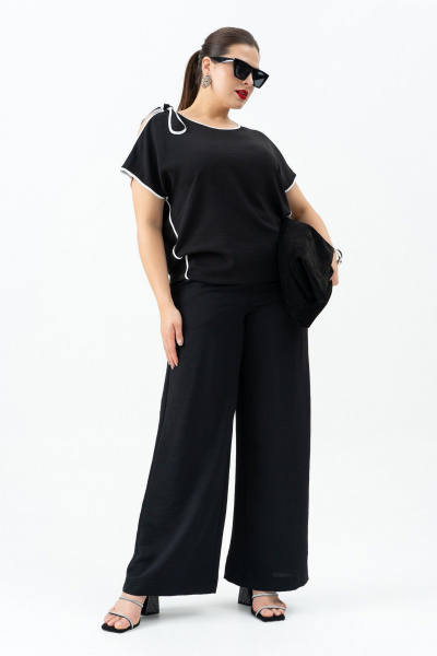 Блуза, брюки Andina 966 черный/белый - фото 15