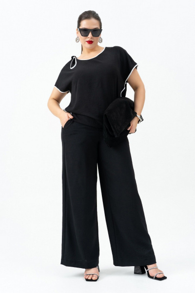 Блуза, брюки Andina 966 черный/белый - фото 13