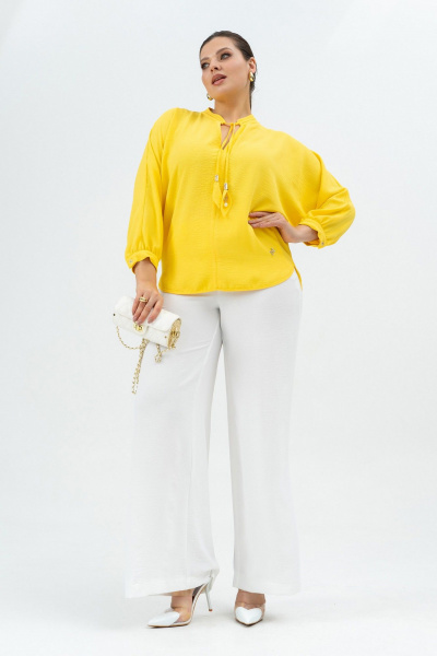 Блуза, брюки Andina 968 желтый/молоко - фото 17