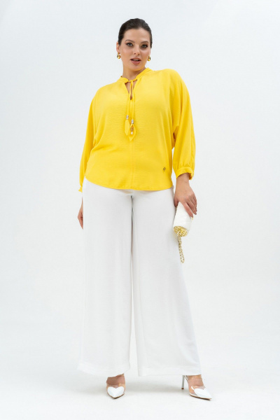 Блуза, брюки Andina 968 желтый/молоко - фото 15