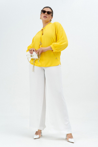Блуза, брюки Andina 968 желтый/молоко - фото 7