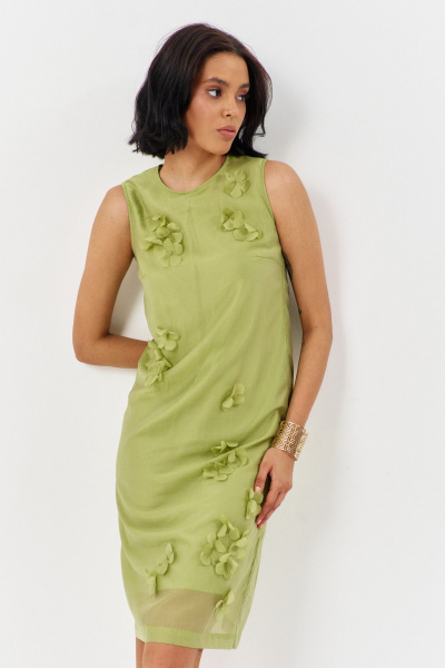Платье FLAIM 1165 фисташка - фото 7