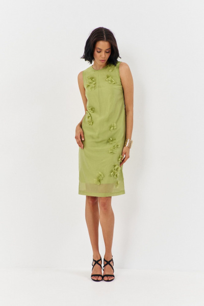 Платье FLAIM 1165 фисташка - фото 5