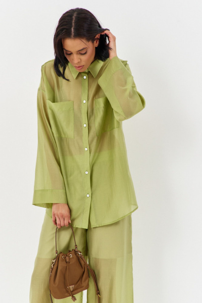 Блуза, брюки FLAIM 1166.01 фисташка - фото 11