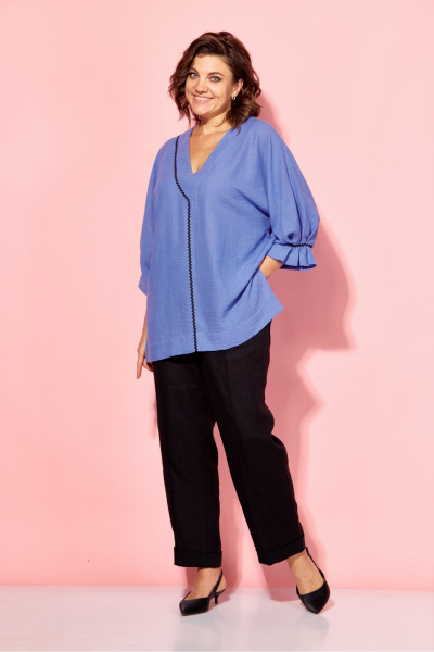 Блуза AVA fashion М-121 синий - фото 9