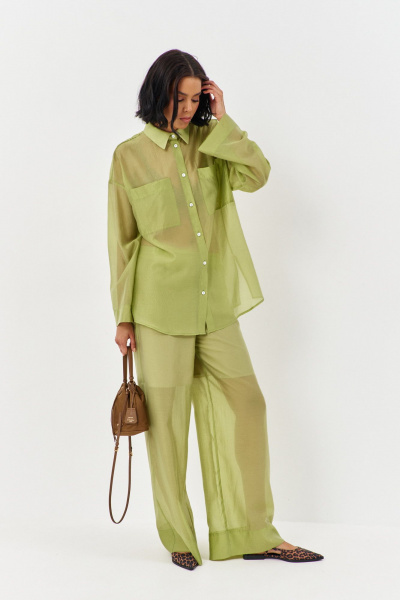 Блуза, брюки FLAIM 1166.01 фисташка - фото 5