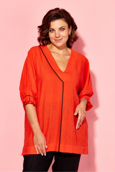 Блуза AVA fashion М-121.01 красно-оранжевый - фото 13