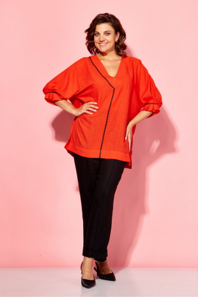 Блуза AVA fashion М-121.01 красно-оранжевый - фото 9