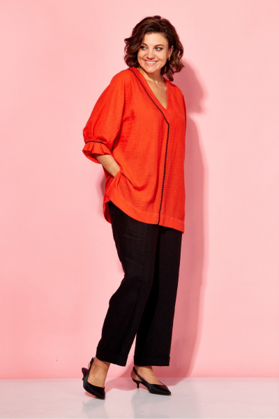 Блуза AVA fashion М-121.01 красно-оранжевый - фото 5