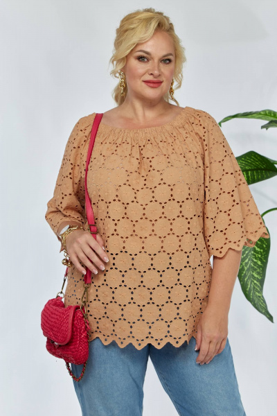 Блуза Anastasia 1131.1 пшеничный - фото 9