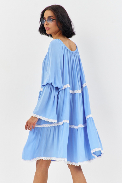 Платье FLAIM 1185 голубой - фото 11