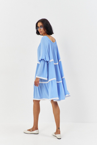 Платье FLAIM 1185 голубой - фото 3