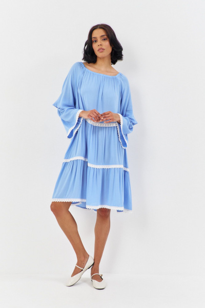 Платье FLAIM 1185 голубой - фото 1