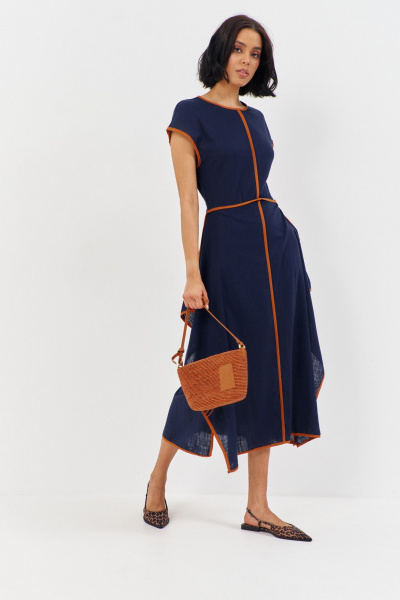 Платье FLAIM 1187 синий - фото 9