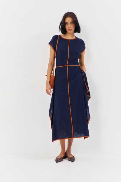 Платье FLAIM 1187 синий - фото 1