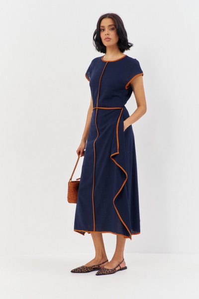 Платье FLAIM 1187 синий - фото 7